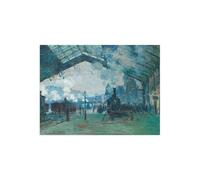 Stampa su Tela su Carta Poster o Quadro Claude Monet Arrival of the Normandy Tra