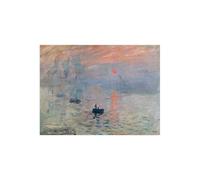 Stampa su Tela su Carta Poster o Quadro Claude Monet Impression au soleil levant