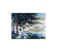 Stampa su Tela su Carta Poster o Quadro Claude Monet On the Seine at Bennecourt