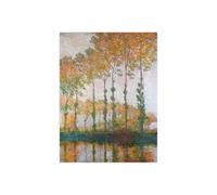 Stampa su Tela su Carta Poster o Quadro Claude Monet Poplars on the Banks of the