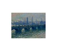 Stampa su Tela su Carta Poster o Quadro Claude Monet Waterloo Bridge, London