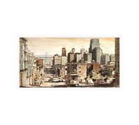 Stampa su Tela su Carta Poster o Quadro Daniels Matthew San Francisco View to Ba