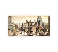 Stampa su Tela su Carta Poster o Quadro Daniels Matthew San Francisco View to Ba
