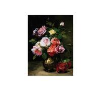 Stampa su Tela su Carta Poster o Quadro Dominique Rozier Painting of Roses in a
