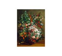 Stampa su Tela su Carta Poster o Quadro Gustave Courbet Bouquet of flowers in a