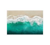 Stampa su Tela su Carta Poster o Quadro Olsen Maggie Teal Ocean Waves From Above