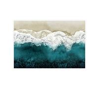 Stampa su Tela su Carta Poster o Quadro Olsen Maggie Teal Ocean Waves From Above