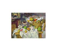 Stampa su Tela su Carta Poster o Quadro Paul Cezanne Still Life with Basket (det