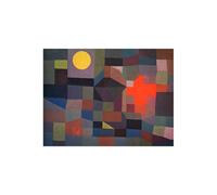 Stampa su Tela su Carta Poster o Quadro Paul Klee Fire at Full Moon