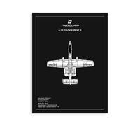 Stampa su Tela su Carta Poster o Quadro Rogan Mark BP A-10 Thunderbolt 2 Black