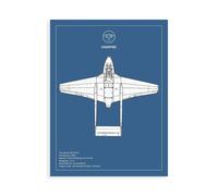 Stampa su Tela su Carta Poster o Quadro Rogan Mark BP de-Havilland Vampire