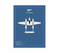 Stampa su Tela su Carta Poster o Quadro Rogan Mark BP Lockheed P38 Lightning