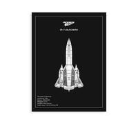 Stampa su Tela su Carta Poster o Quadro Rogan Mark BP LOCKHEED SR-71 Black