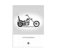 Stampa su Tela su Carta Poster o Quadro Rogan Mark Harley Davidson Captain Ameri
