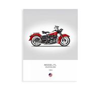 Stampa su Tela su Carta Poster o Quadro Rogan Mark Harley Davidson Model FL Duo