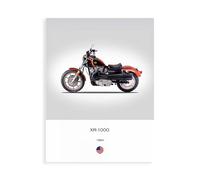 Stampa su Tela su Carta Poster o Quadro Rogan Mark Harley Davidson XR 1000 1984