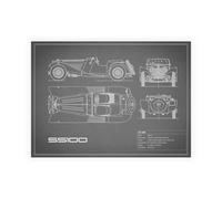 Stampa su Tela su Carta Poster o Quadro Rogan Mark Jaguar SS-100-Grey