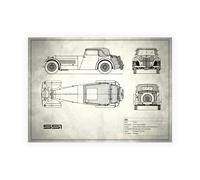 Stampa su Tela su Carta Poster o Quadro Rogan Mark Jaguar SS-100 White
