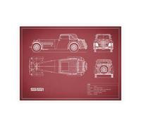 Stampa su Tela su Carta Poster o Quadro Rogan Mark Jaguar SS1-Maroon