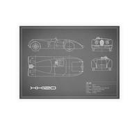 Stampa su Tela su Carta Poster o Quadro Rogan Mark Jaguar XK-120-Grey