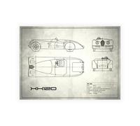 Stampa su Tela su Carta Poster o Quadro Rogan Mark Jaguar XK-120 White