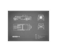 Stampa su Tela su Carta Poster o Quadro Rogan Mark Mercedes SSK-Grey