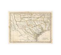 Stampa su Tela su Carta Poster o Quadro Sproul Dan Texas historical map