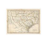 Stampa su Tela su Carta Poster o Quadro Sproul Dan Texas historical map