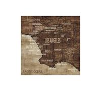 Stampa su Tela su Carta Poster o Quadro Wilson Luke Map of Los Angeles