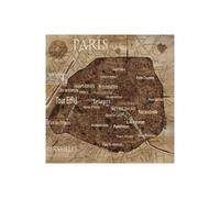 Stampa su Tela su Carta Poster o Quadro Wilson Luke Map of Paris