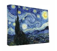 STAMPA SU TELA van gogh la notte stellata quadro arredo casa idea regalo t1