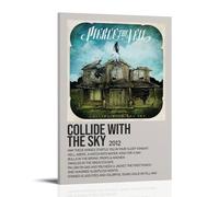 Stampa su tela vintage con Pierce The Veil Collide with The SkyArt, poster per camera da letto, moderna, decorazione estetica per bar, carrello, decorazione da parete, stile cornice, 20 x 30 cm