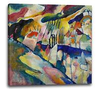 Stampa su tela Wassily Kandinsky - Paesaggio con la pioggia (1913)