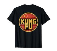 Stampa sul Retro della Bandiera della Cina King Fu Meme Kung Fu Cinese Maglietta