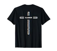 Stampa sul Retro: Gabber Music Glitch Cross Rave Hardcore Maglietta