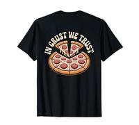 Stampa sul Retro Pizza Lover in Crust We Trust Funny Pizza Maglietta