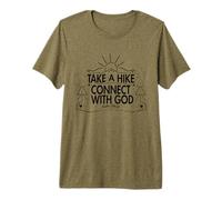 Stampa Take a Hike And Connect with God Spiritual Nature Maglietta Premium