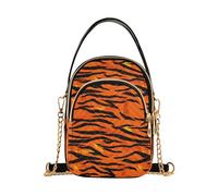 Stampa tigre arancione nero sopra la spalla borse signora trapuntato cellulare portafoglio catena borsa carino designer frizione signore cerniera tote
