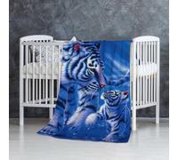 Stampa Tigre Mamma e Figlio,Coperta morbida, calda, anti-pilling, in flanella, peluche, 76 x 127 cm