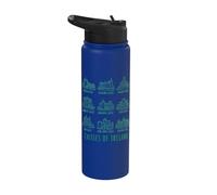 Stampa verde Castelli d'Irlanda Stainless Steel Insulated Water Bottle