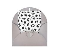 Stampa verticale in bianco e nero con motivo palla da calcio in bianco e nero (lingua italiana non garantita)