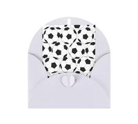 Stampa verticale in bianco e nero con motivo palla da calcio in bianco e nero (lingua italiana non garantita)