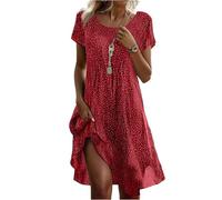 Stampa Vestiti Eleganti Moda Indiana Prendisole Sexy Casual Forti Vestito Estivo Donna Curvy Abito Elegante Estiva Miei Ordini Fatti di Recente Abbigliamento Estivo Donna Rosso L