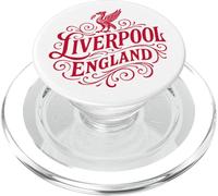 Stampa vintage Liverpool England Liverbird rossa PopSockets PopGrip per MagSafe