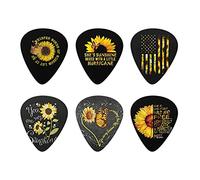 Stampa vivida materiale ABS nero del girasole di Howilath, per chitarre elettriche acustiche e base