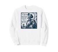Stampa xilografica su Legno Don Quijote The Impossible Dream Navy Felpa