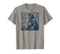 Stampa xilografica su Legno Don Quijote The Impossible Dream Navy Maglietta