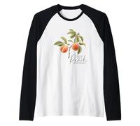 Stampa "You've Got A Peach Of My Heart Love" Maglia con Maniche Raglan