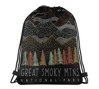 Stampa Zaino Coulisse Great Smoky Mountains National Park Zaino Scuola Unisex Sacca Ginnastica per Yoga All'Aperto Uomo 36X42Cm