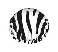 Stampa zebra,Cuffia da doccia, cuffia da notte, doppio strato, impermeabile, elastica, riutilizzabile.